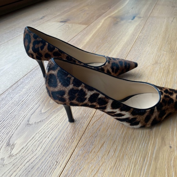 Barneys Leopard Pony Hair Heels - Picture 2 of 5